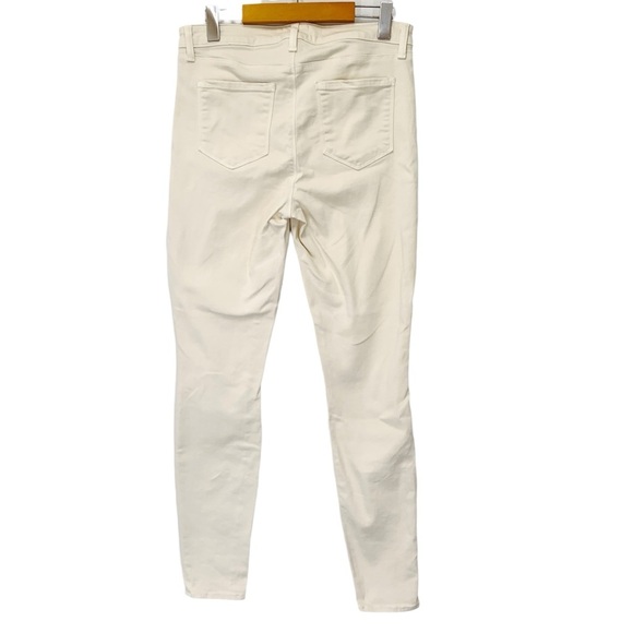 L'Agence Skinny Jeans Womens 30 Cream Off White Midrise Stretch Quiet Luxury - Picture 3 of 7